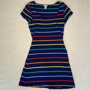 Arizona Jean Company Navy Striped Dress